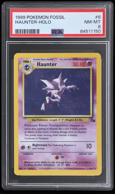 1999 Pokemon Fossil Holo Haunter