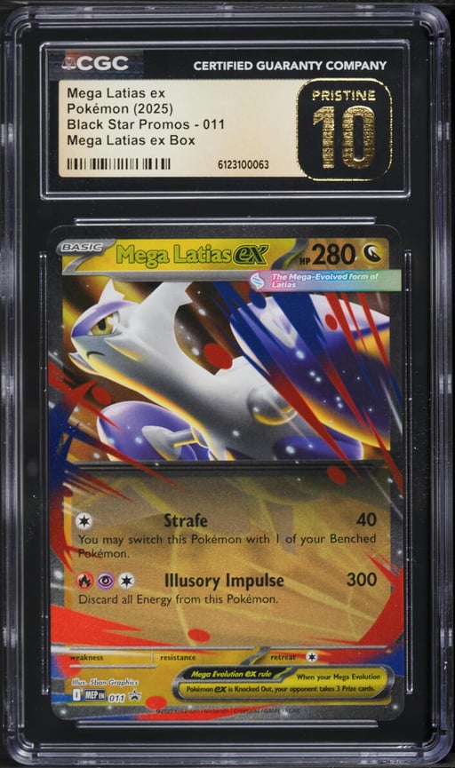 2025 Pokemon Mega Evolution Promo Box Holo Mega Latias ex #11 CGC 10 PRISTINE
