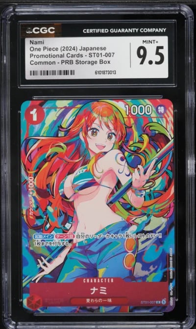 2024 One Piece Japanese Promo Cards PRB Storage Box Nami #ST01-007 CGC 9.5 MINT+