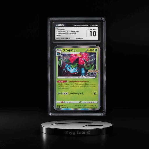 2022 Pokemon Japanese Sword & Shield GO Holo Venusaur #3 CGC 10 GEM MINT