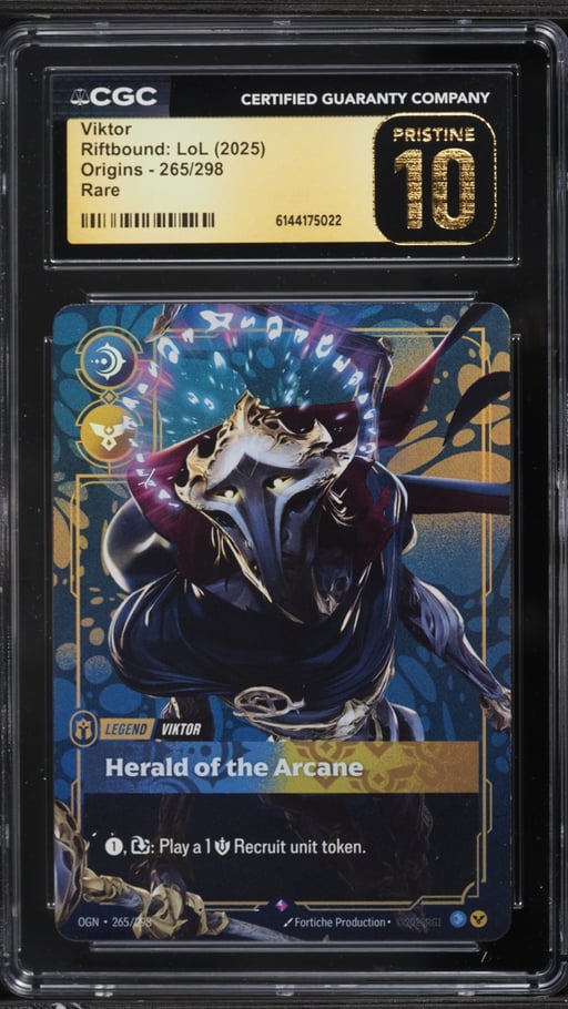 2025 Riftbound League Of Legends LoL Origins Viktor #265 CGC 10 PRISTINE