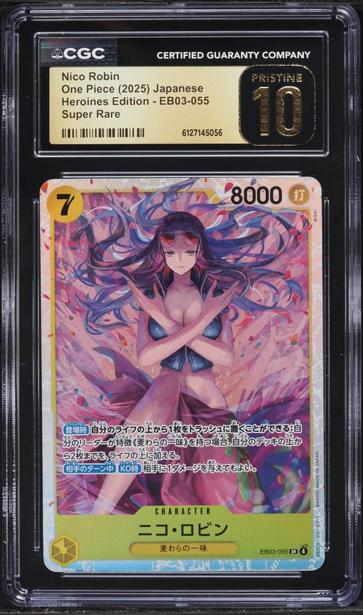 2025 One Piece Japanese Heroines Edition SR Nico Robin #EB03-055 CGC 10 PRISTINE