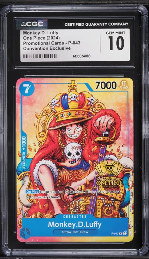 2024 One Piece Promo Convention Exclusive Monkey D. Luffy #P-043 CGC 10 GEM MINT