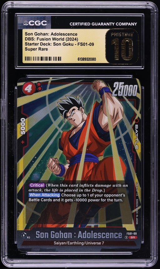 2024 DBS Fusion World Starter Deck Son Goku Son Gohan Adolescence #FS01-09 CGC 10 PRISTINE