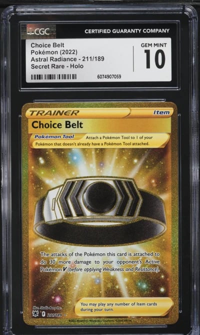 2022 Pokemon SWSH Astral Radiance SEC Choice Belt #211 CGC 10 GEM MINT