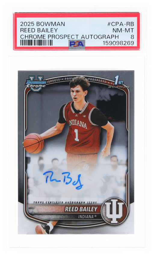 2025 Bowman Chrome Prospect Autograph Reed Bailey #CPA-RB PSA 8