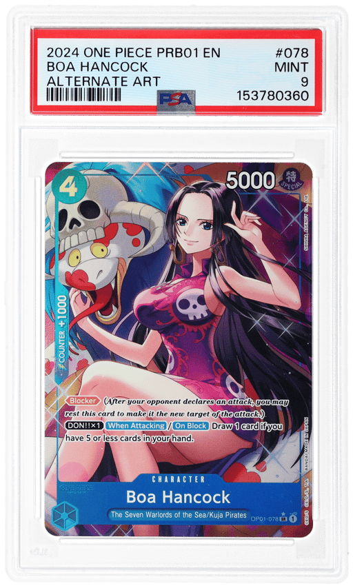 2024 One Piece Premium Booster the Best Alternate Art Boa Hancock #78 PSA 9