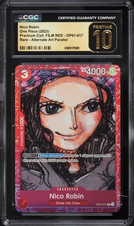 2023 One Piece Japanese Premium Collection Film Red Alt Art Nico Robin #OP01-017 CGC 10 PRISTINE