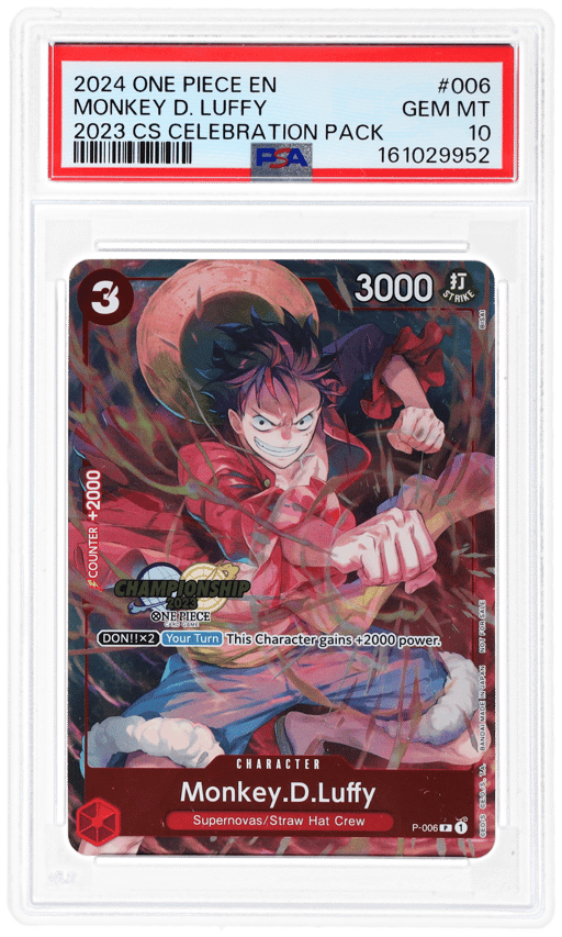 2024 One Piece Championship 2023 Celebration Pack Monkey D. Luffy #P006 PSA 10