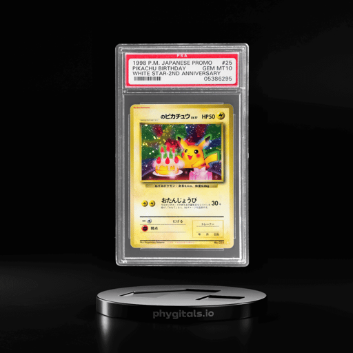 1998 Pokemon Promo Japanese White Star 2nd Anniversary Pikachu Birthday #025 PSA 10