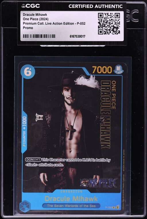 2024 One Piece Promo Premium Collection Live Action Edition Alt Art Dracule Mihawk CGC AUTH