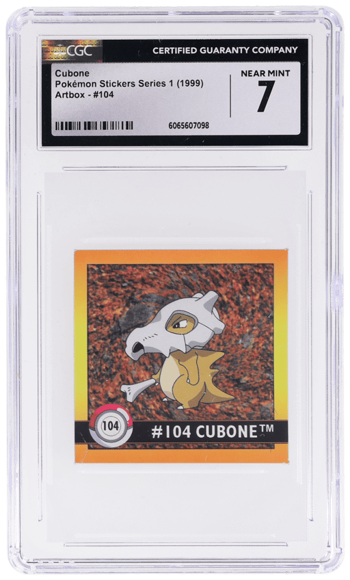 1999 Pokemon Stickers Series 1 Cubone #104 CGC 7
