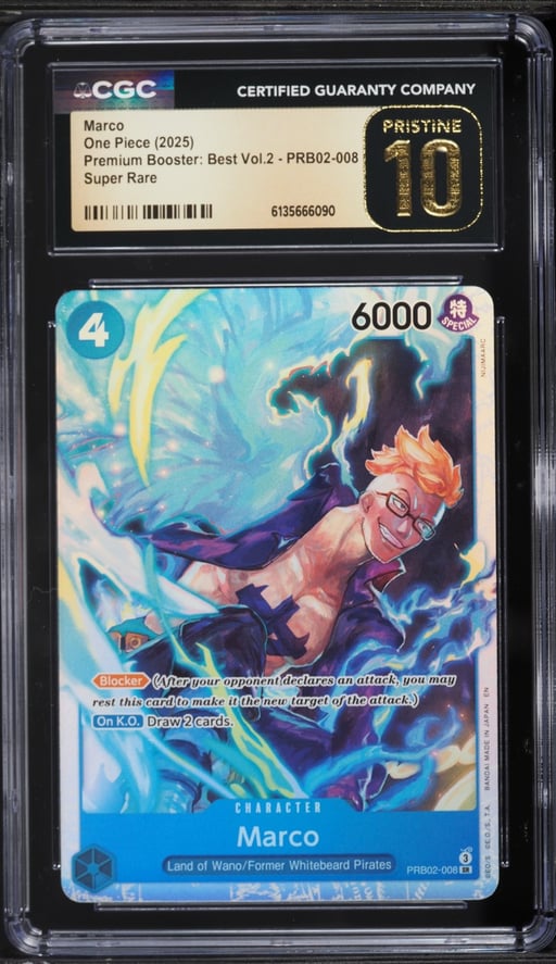 2025 One Piece Premium Booster Best Vol.2 SR Marco #PRB02-008 CGC 10 PRISTINE