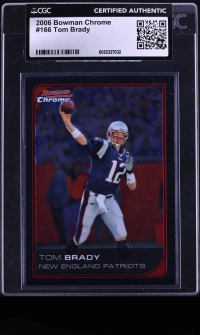 2006 Bowman Chrome Tom Brady #166 CGC AUTH
