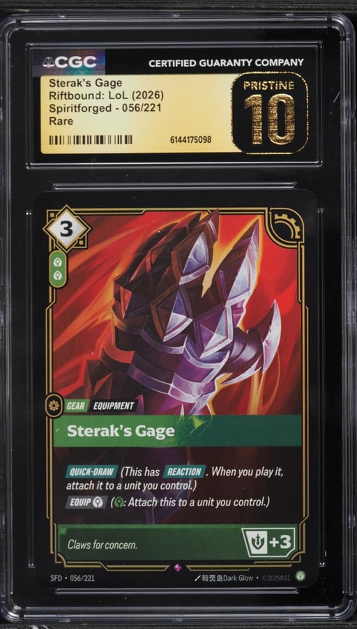 2026 Riftbound: LoL Spiritforged Sterak's Gage #056 CGC 10 PRISTINE