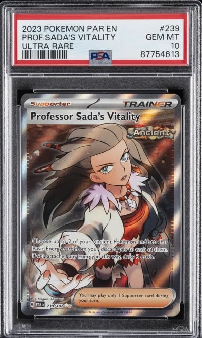 2023 POKEMON PAR EN-PARADOX RIFT ULTRA RARE PROFESSOR SADA'S VITALITY PSA 10