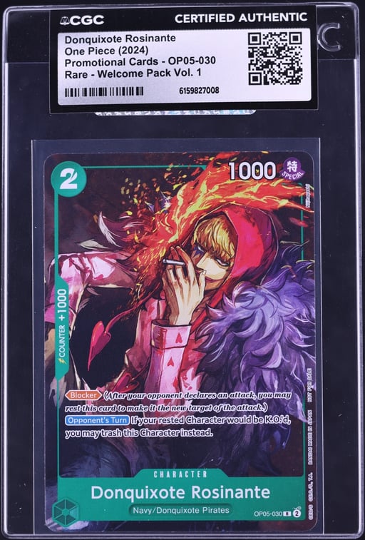 2024 One Piece Promo Welcome Pack Vol. 1 Alt Art Donquixote Rosinante #OP05-030 CGC AUTH