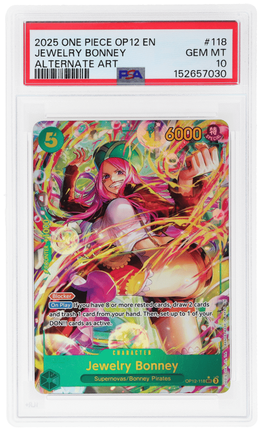 2025 One Piece Legacy of the Master Secret Rare Alternate Art Jewelry Bonney #OP12118 PSA 10