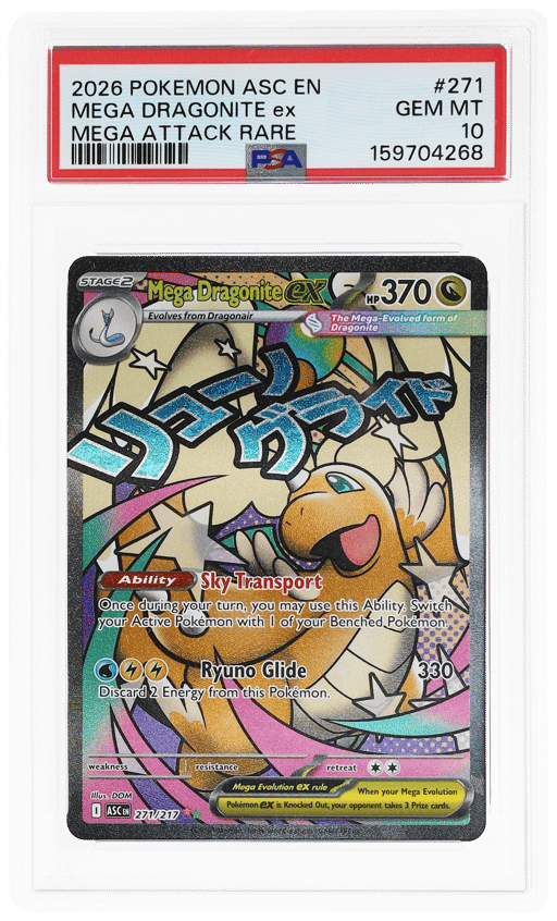 2026 Pokemon Ascended Heroes Mega Attack Rare Mega Dragonite Ex #271 PSA 10