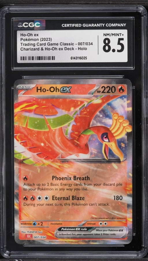 2023 Pokemon TCG Classic Collection Holo Ho-Oh EX #7 CGC 8.5 NM-MT+