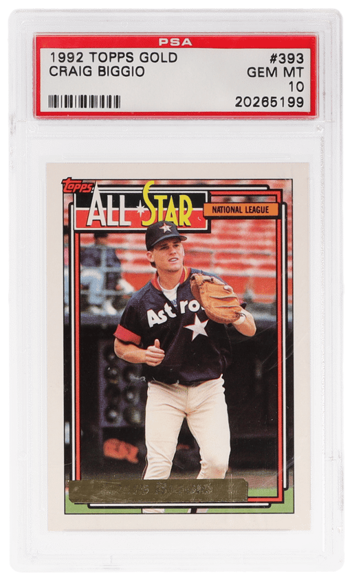 1992 Topps Gold Craig Biggio #393 PSA 10