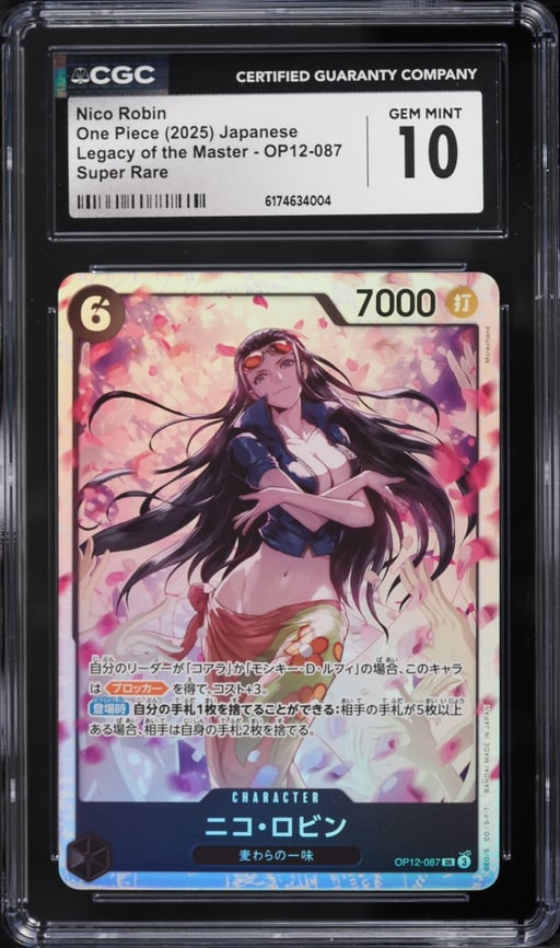 2025 One Piece Japanese Legacy Of The Master SR Nico Robin #OP12-087 CGC 10 GEM MINT