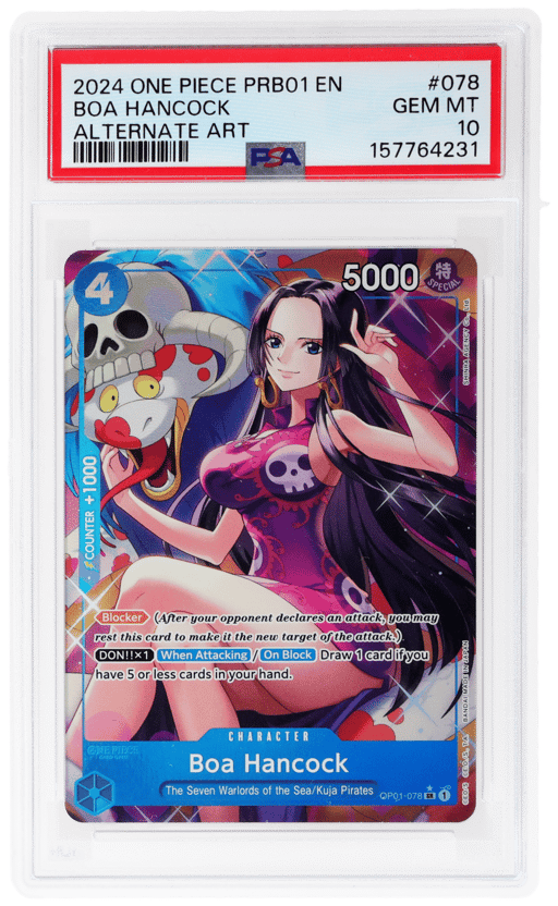 2024 One Piece Premium Booster Alternate Art Boa Hancock #OP01-078 PSA 10