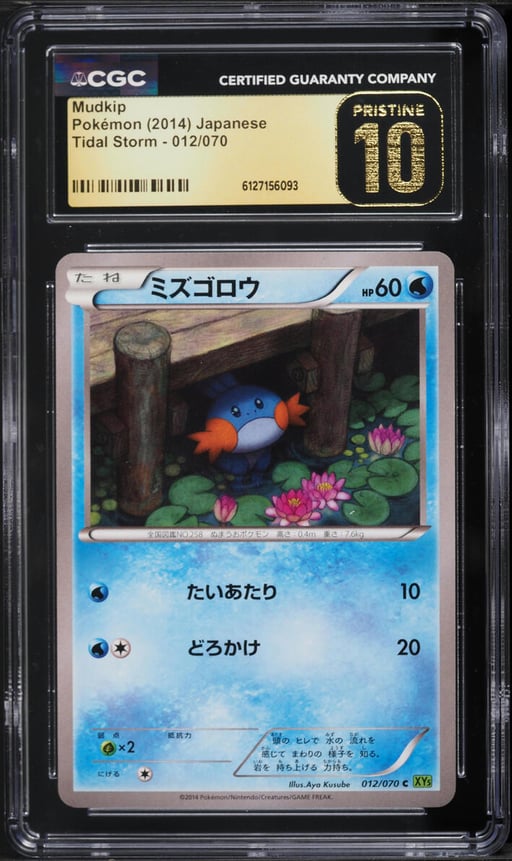 2014 Pokemon Japanese XY Tidal Storm Mudkip #12 CGC 10 PRISTINE