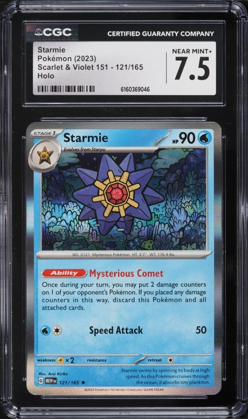 2023 Pokemon Scarlet & Violet 151 Holo Starmie #121 CGC 7.5 NRMT+