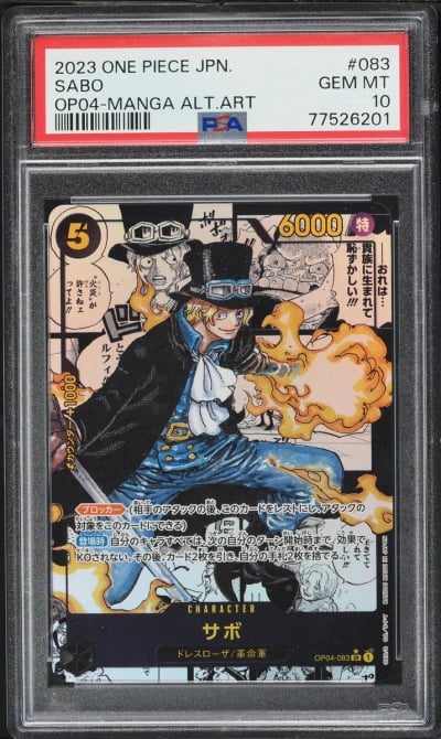 2023 One Piece Japanese Kingdoms Of Intrigue Manga Art Sabo #OP04-083 PSA 10 GEM MINT