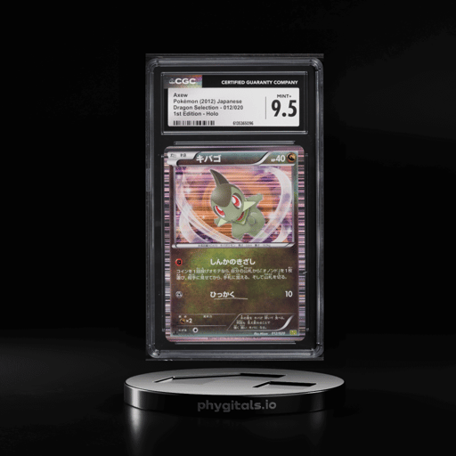 2012 Pokemon Japanese Dragon Selection 1st Edition Holo Axew #012 CGC 9.5 MINT+