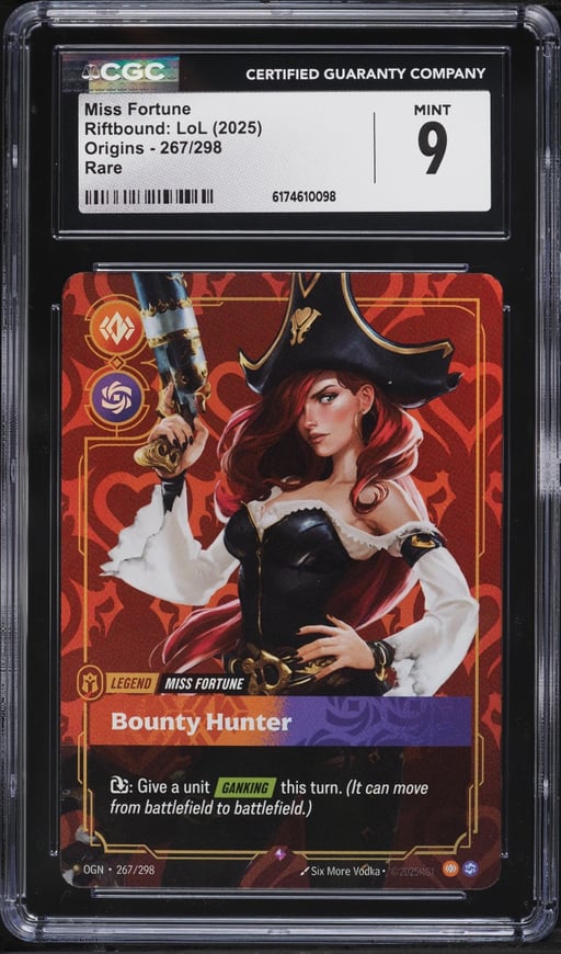 2025 Riftbound League Of Legends LOL Origins Miss Fortune #267 CGC 9 MINT