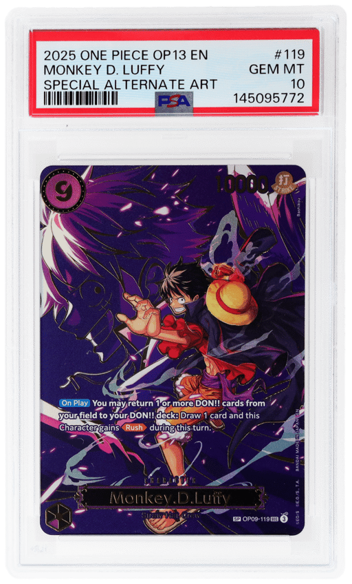2025 One Piece Carrying On His Will Special Alternate Art Monkey D. Luffy #OP09-119 PSA 10
