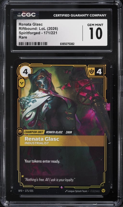 2026 Riftbound League Of Legends LoL Spiritforged Showcase Renata Glasc #171 CGC 10 GEM MINT