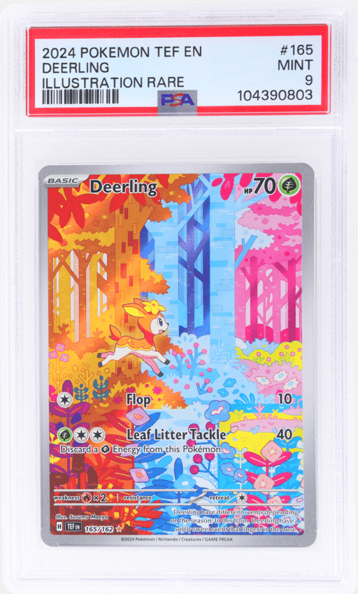 2024 Pokemon Scarlet and Violet Temporal Forces Illustration Rare Deerling #165 PSA 9