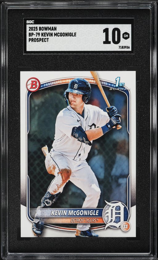 2025 Bowman Kevin McGonigle PROSPECT #BP-79 SGC 10 GEM MINT