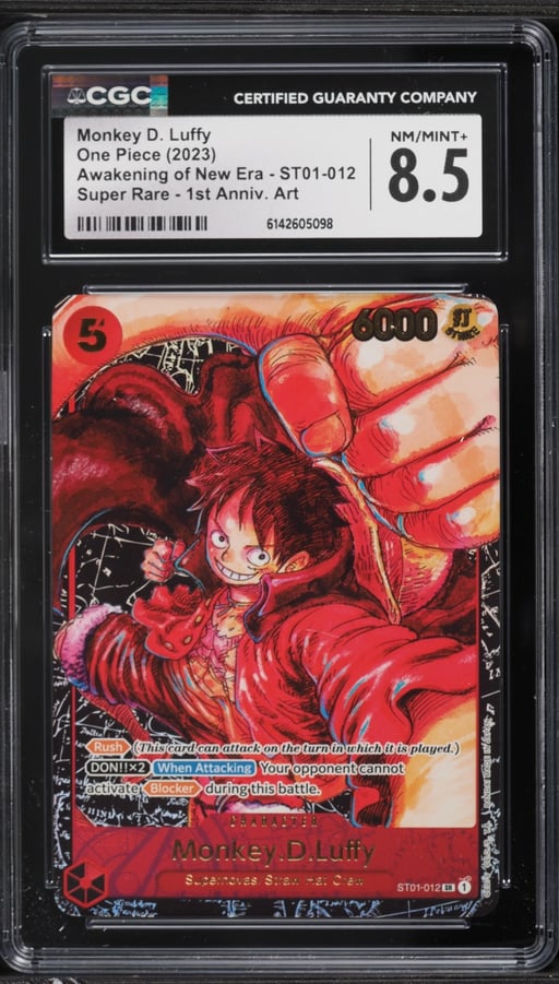 2023 One Piece Awakening Of The New Era 1st SR Monkey D. Luffy #ST01-012 CGC 8.5 NM-MT+