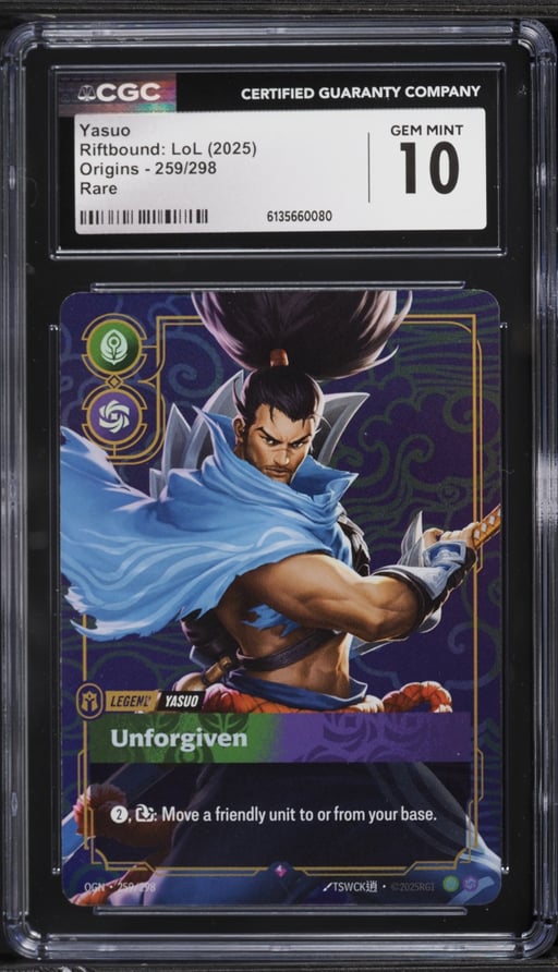 2025 Riftbound League Of Legends LoL Origins Yasuo #259 CGC 10 GEM MINT