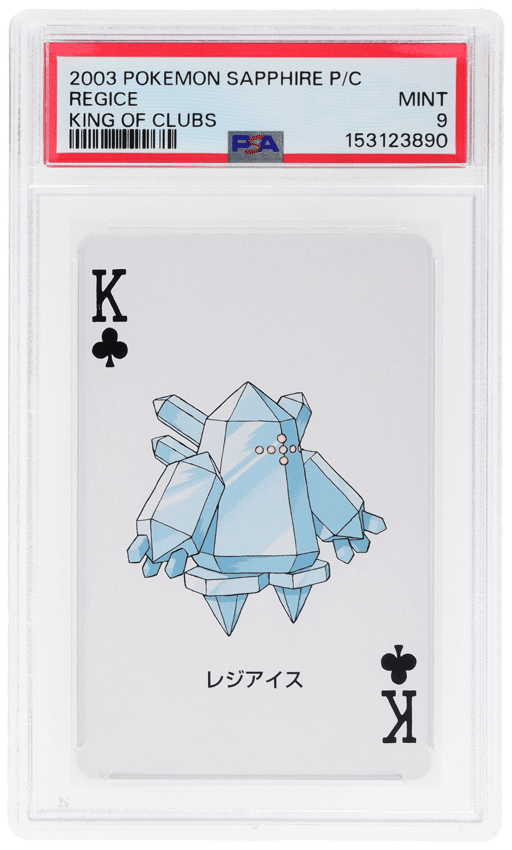 2003 Pokemon Sapphire Version Playing Cards Japanese King of Clubs Regice PSA 9