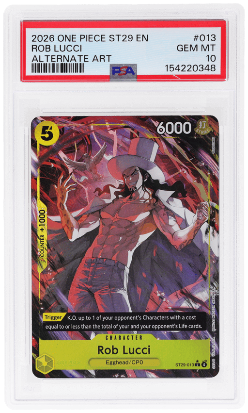 2026 One Piece Starter Deck 29 Egghead Alternate Art Rob Lucci #ST29013 PSA 10