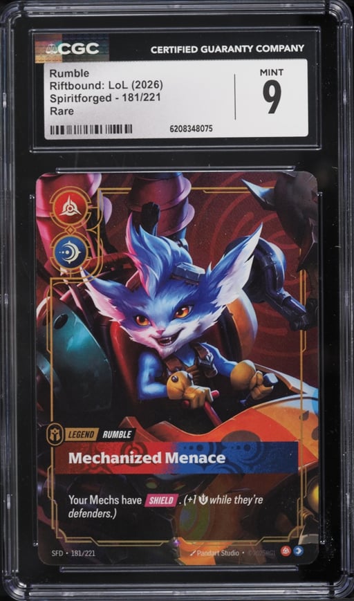 2026 Riftbound League Of Legends LoL Spiritforged Rumble #181 CGC 9 MINT