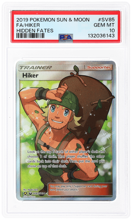 2019 Pokemon Sun and Moon Hidden Fates Shiny Vault Hiker #SV85 PSA 10