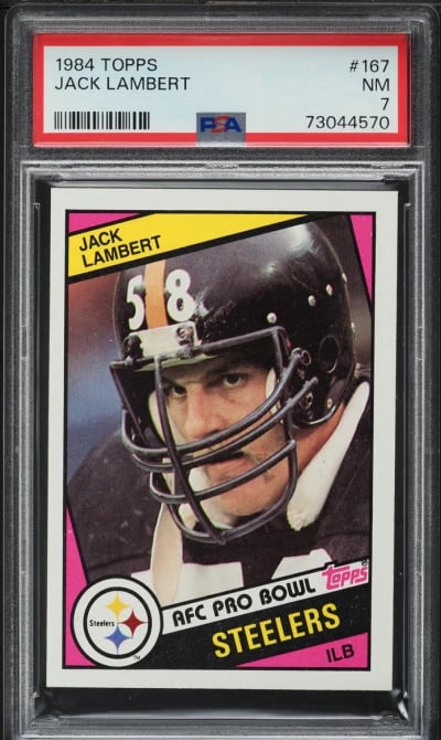 1984 Topps Football Jack Lambert #167 PSA 7 NRMT