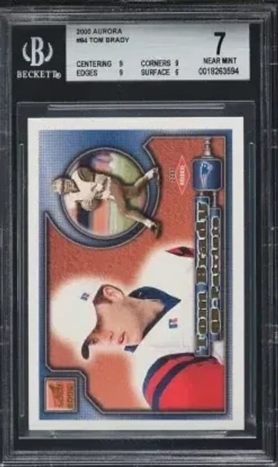 2000 Pacific Aurora Tom Brady ROOKIE #84 BGS 7 NRMT
