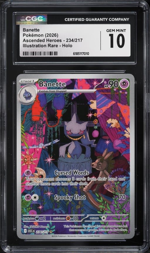 2026 Pokemon Mega Evolution Ascended Heroes IR Banette #234 CGC 10 GEM MINT