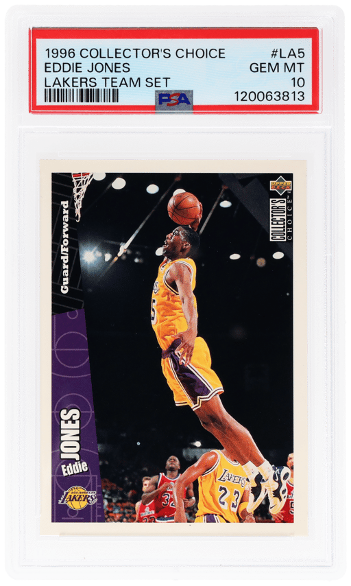 1996 Collector's Choice Lakers Team Set Eddie Jones #LA5 PSA 10