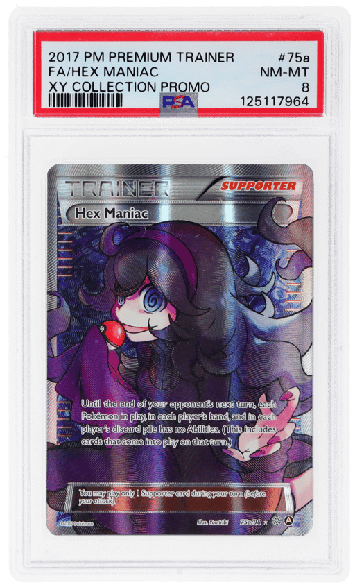 2017 Pokemon Black Star Promo Premium Trainer's XY Collector Exclusive Hex Maniac #75A PSA 8