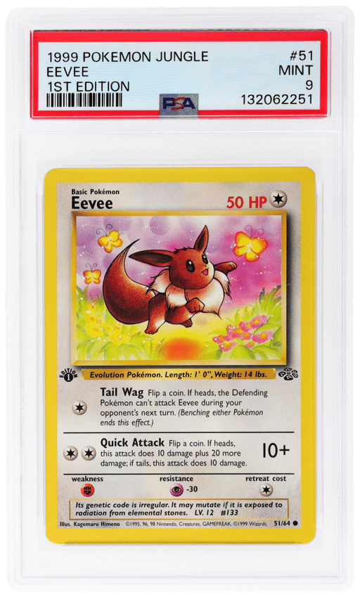 1999 Pokemon Jungle 1st Edition Eevee #51 PSA 9