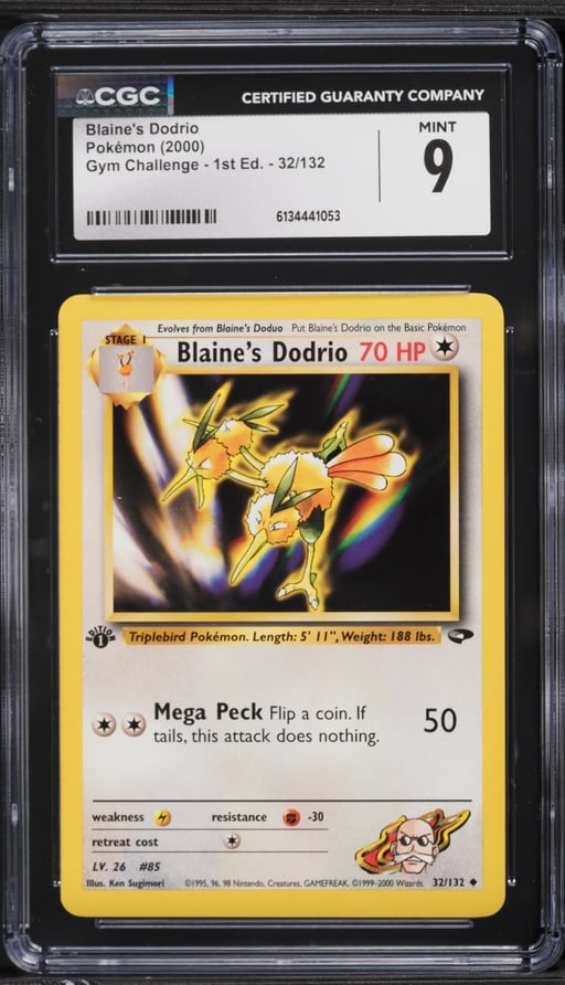 2000 Pokemon Gym Challenge 1st Edition Blaine's Dodrio #32 CGC 9 MINT