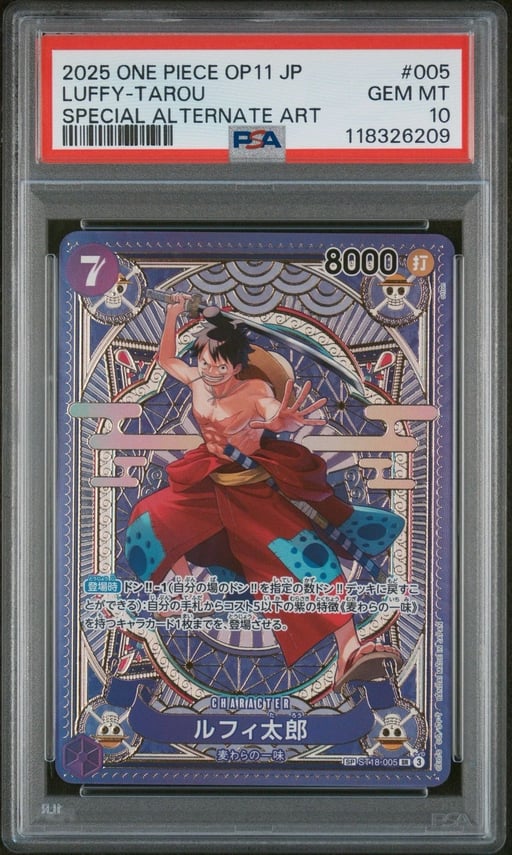 2025 One Piece OP11 JPN Luffy-Tarou Special Alternate Art PSA 10 GEM MINT